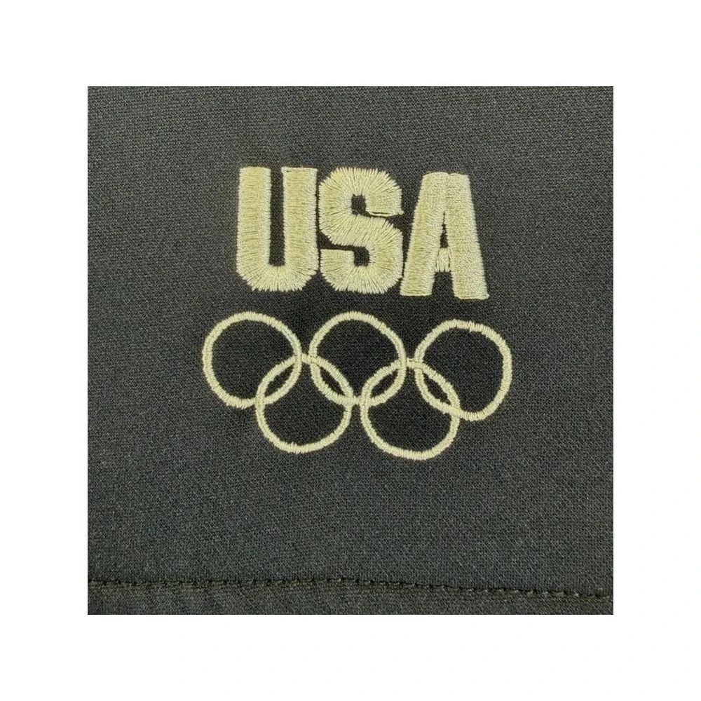 Vintage USA Olympic Committee Track Jacket Navy Blue Full Zip Mens L Made USA